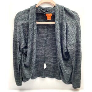 Cardigan Sweater Women Small Grey Open Front Lightweight Soft Knit Layering Top